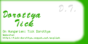 dorottya tick business card